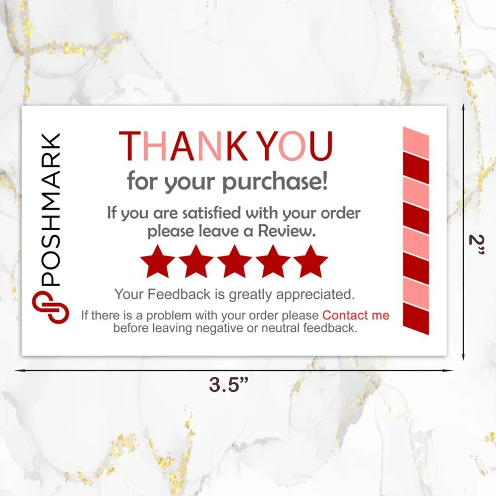 120 POSHMARK Thank you cards